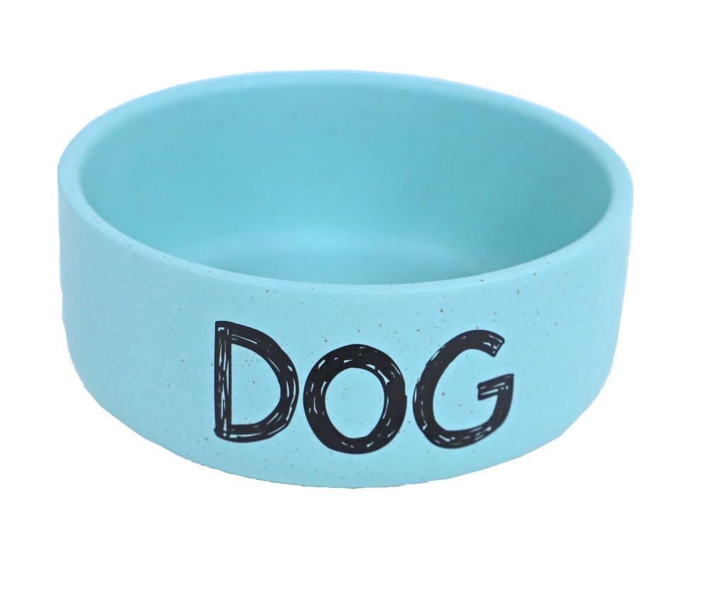 eetbak steen DOG mint blauw - eetbak steen DOG mint blauw