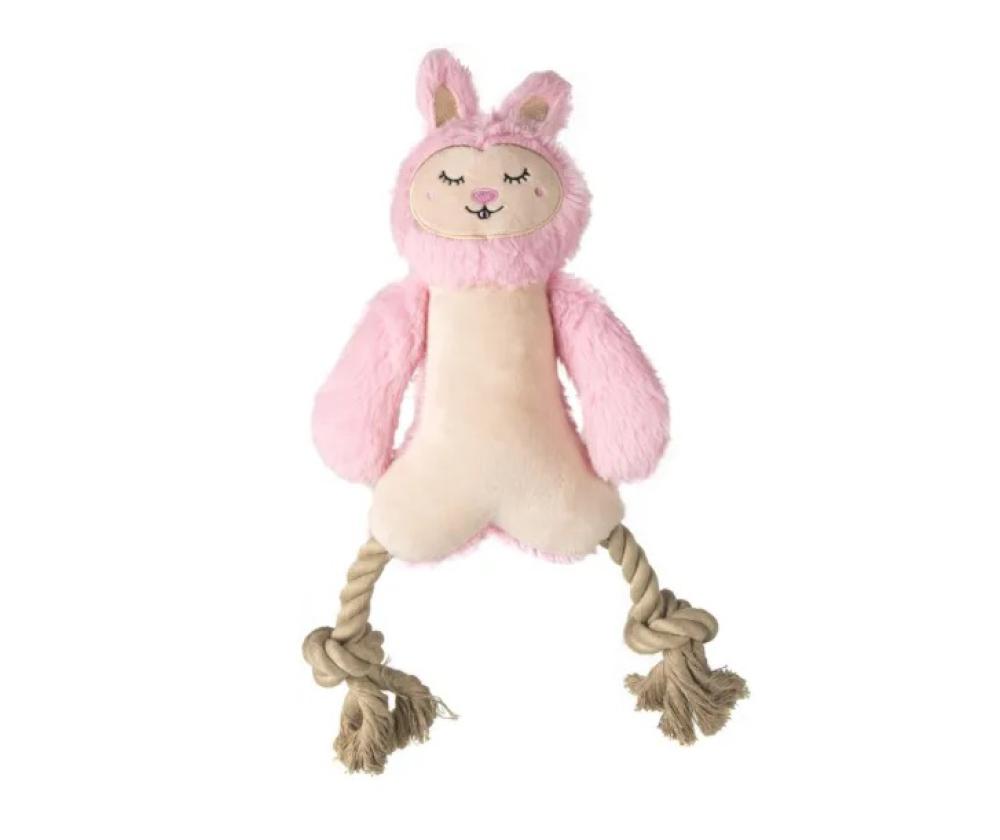 roze konijn met touwbeentjes - roze konijn met touwbeentjes
